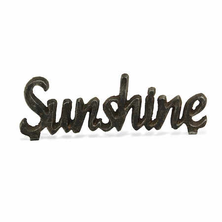 Palacedesigns 3 in. Cast Iron Hand Painted Sunshine Sculpture, Black PA3659823